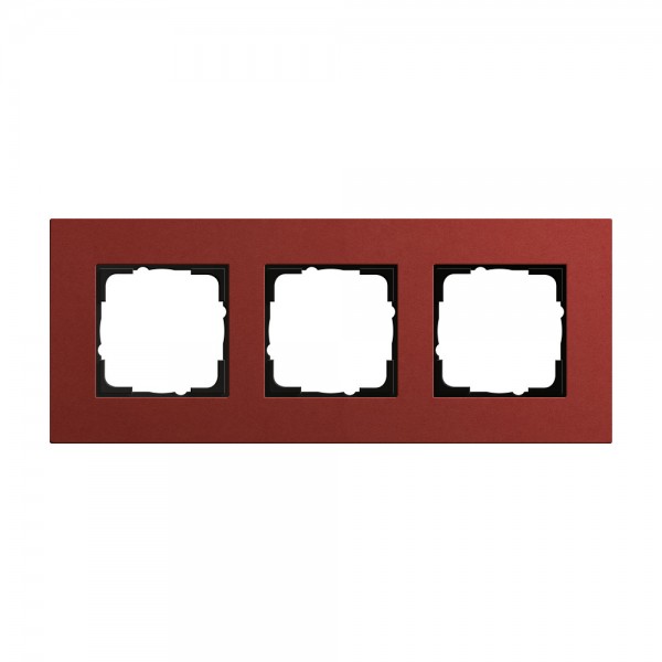 Gira 0213229 Abdeckrahmen 3-fach Esprit Linoleum-Multiplex Rot