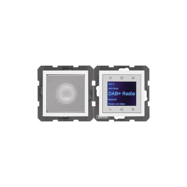 Berker 30808989 Radio DAB+/Bluetooth mit Lautsprecher S.1/B.3/B.7 polarweiß glänzend