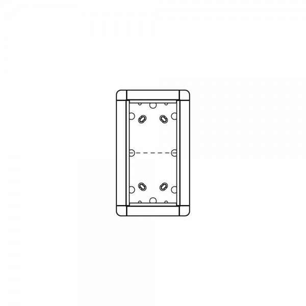 Ritto Portier Aufputz-Rahmen 2-fach silber 1883220 133x230mm