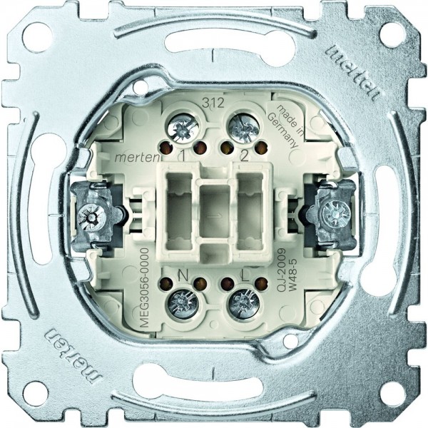 Merten MEG3056-0000 Taster-Einsatz mit N-Klemme Wechsel 1-polig 10 A AC 250 V Schraub-Liftklemme