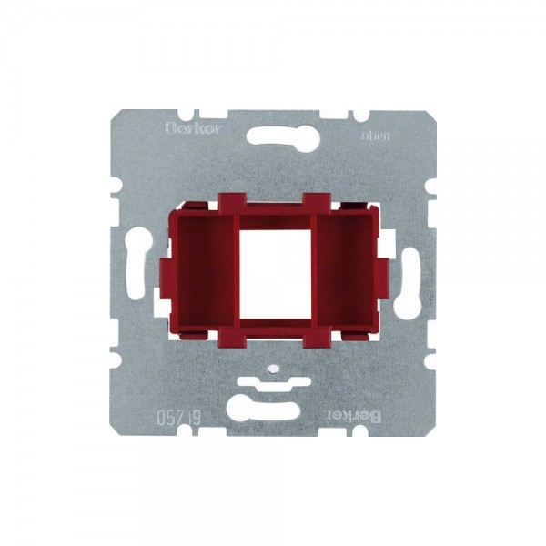 Berker 454001 Tragplatte mit roter Aufnahme 1-fach für Modular Jack