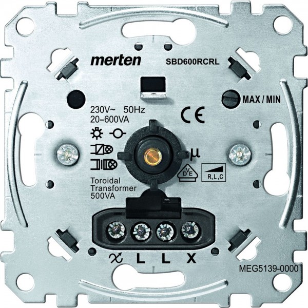 Merten MEG5139-0000 Universal-Drehdimmer-Einsatz 20-600 W/VA