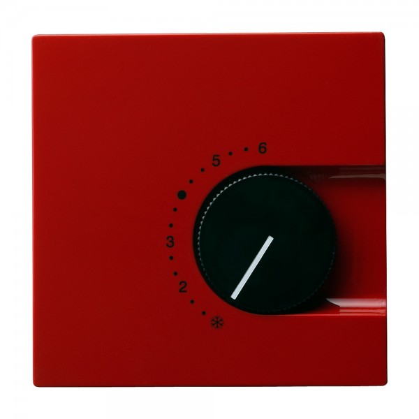 Gira 039043 Raumtemperaturregler 230/10 (4) A~ mit Öffner S-Color Rot