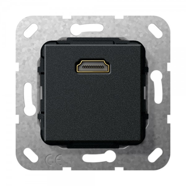 Gira 566910 Einsatz HDMI™ 2.0a + HDR Kupplung Schwarz Matt
