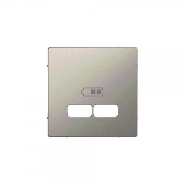 Merten MEG4367-6050 Zentralplatte für USB Ladestation-Einsatz System Design nickelmetallic