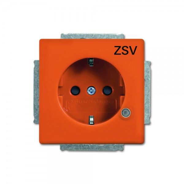 Busch Jaeger 20EUCBL-14-84 SCHUKO Steckdosen- Einsatz mit LED Kontrolllicht orange ZSV