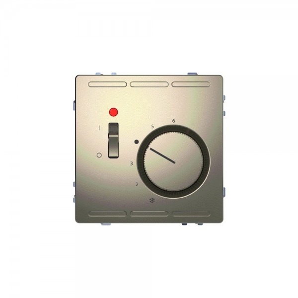 Merten MEG5760-6050 Raumtemperaturregler 230 V mit Schalter System Design nickelmetallic