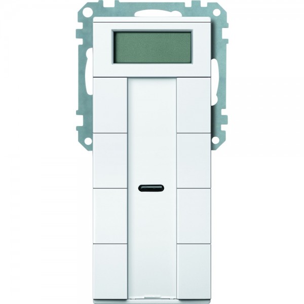 Merten MEG6214-0419 Taster 4-fach plus mit Raumtemperaturregler System M polarweiß edelmatt