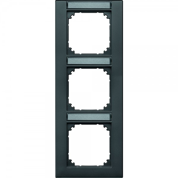 Merten 476314 M-PLAN-Abdeckrahmen 3-fach beschriftbar senkrecht anthrazit edelmatt
