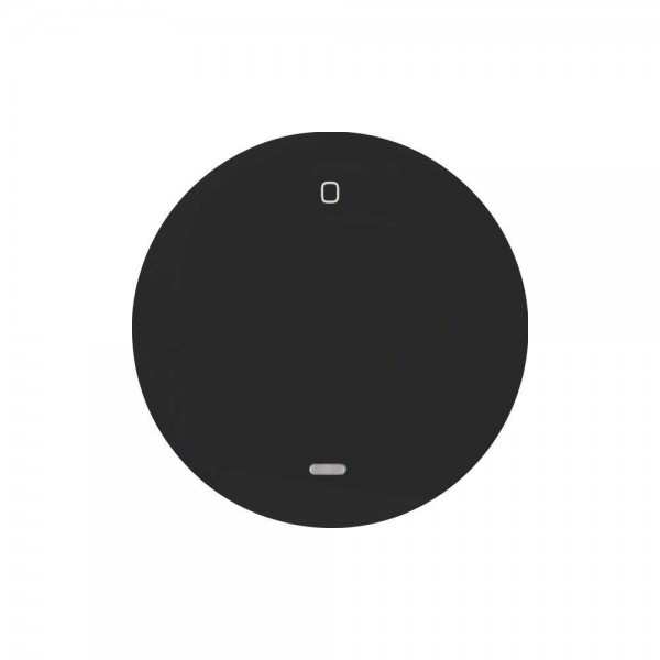 Berker 16242045 Wippe für mehrpolige Schalter mit Linse und Aufdruck „0“ R.1/R.3 schwarz glänzend