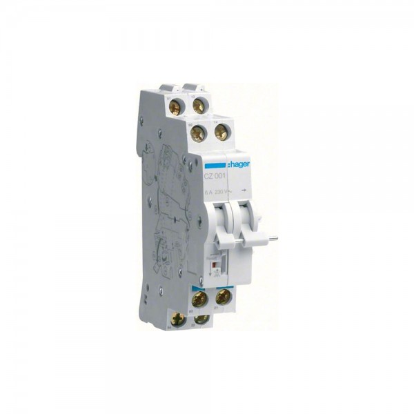 Hager CZ001 Hilfsschalter und Signalkontakt für FI-Schalter 2(1S+1Ö) 6A 240V