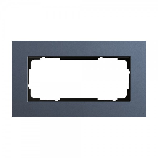 Gira 1002227 Abdeckrahmen 2-fach ohne Mittelsteg Esprit Linoleum-Multiplex Blau