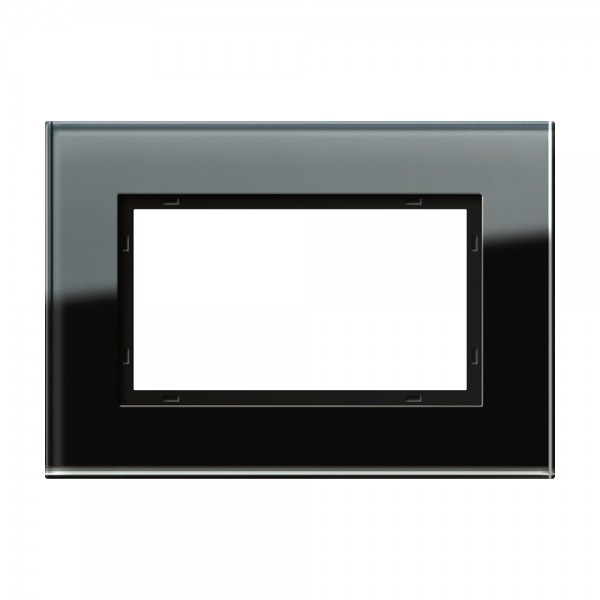 Gira 100105 Abdeckrahmen 1,5-fach Esprit Glas Schwarz