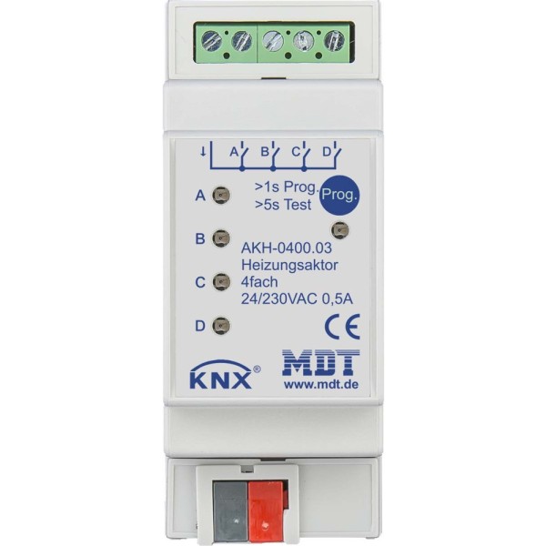 MDT technologies AKH-0400.03 Heizungsaktor 4-fach 2TE REG 24-230VAC