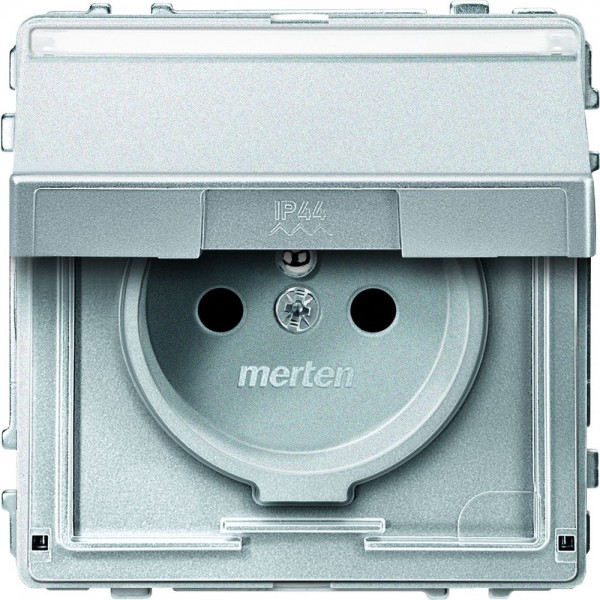 Merten MEG2612-7260 Steckdose mit Schutzkontaktstift Aquadesign aluminium