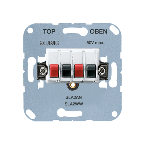Jung SLA2WW Stereo-Lautsprecher-Anschlussdose alpinweiß