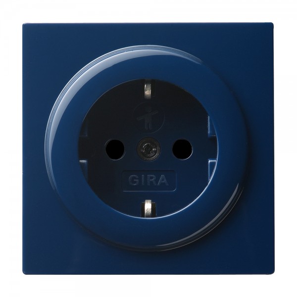 Gira 045346 SCHUKO-Steckdose mit Berührungsschutz S-Color Blau