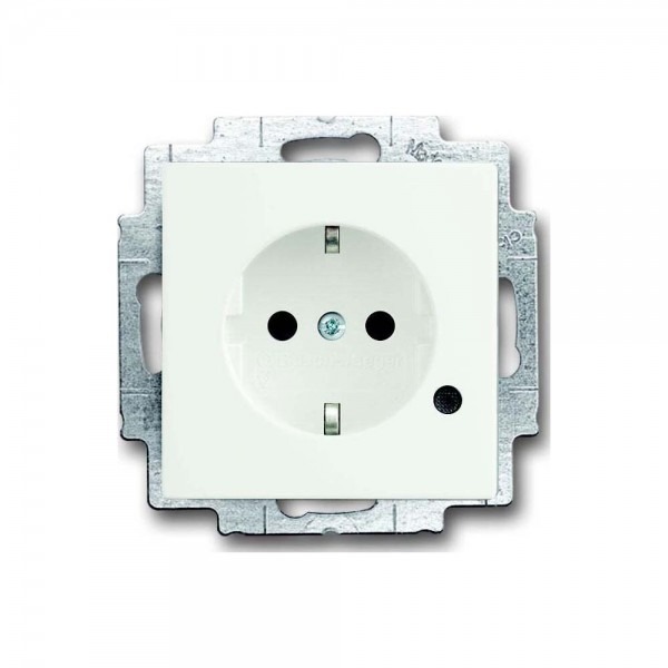Busch Jaeger 20EUCBL-884 SCHUKO Steckdosen-Einsatz mit LED Kontrolllicht studioweiß matt