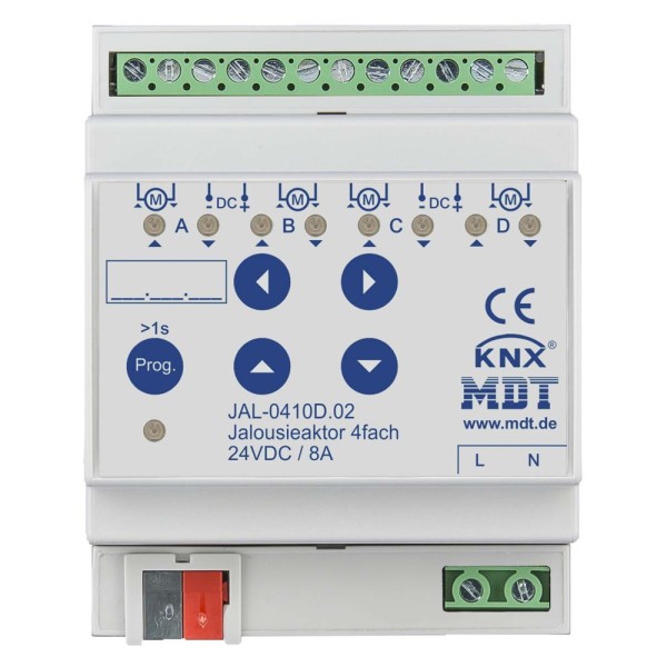 MDT technologies JAL-0410D.02 Jalousieaktor 4-fach REG 8A 24VDC