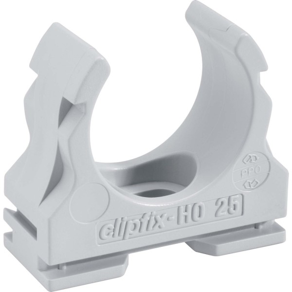 Fränkische Kunststoff-Klemmschelle clipfix-H0 16 grau 50 Stück