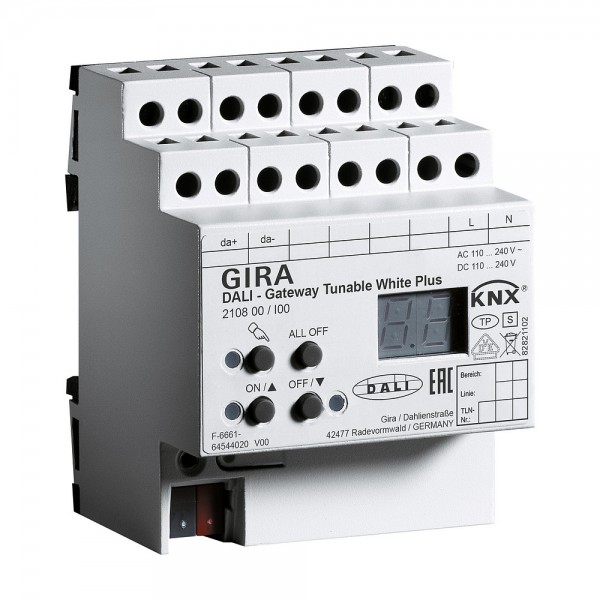 Gira 210800 KNX DALI-Gateway Tunable White Plus REG