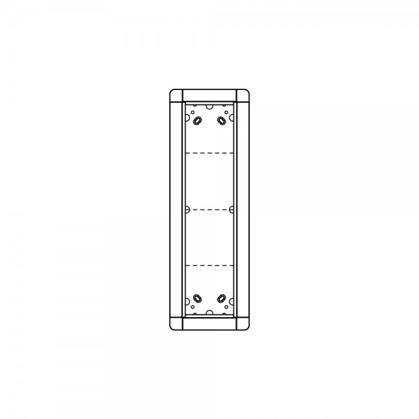 Ritto Portier Unterputz-Rahmen 4-fach silber 1881420 141x431mm