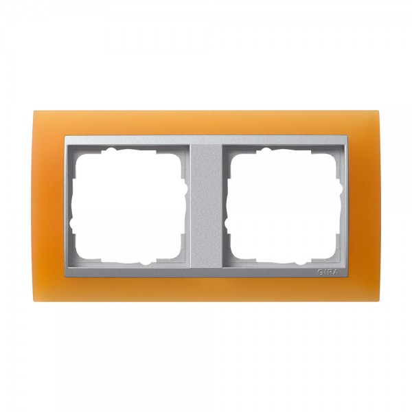 Gira 021253 Abdeckrahmen 2-fach für Aluminium Event Opak Orange