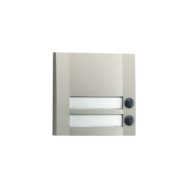 Grothe DOMOLUX DUO SIM/SW Klingeltaster 2-fach 90x90x18,5mm silber/schwarz