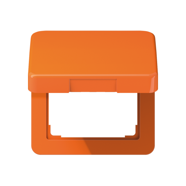 Jung CD590BFKLO Klappdeckel mit Abdeckung 50x50mm bruchsicher Serie CD orange hochglänzend