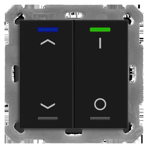 MDT technologies BE-TAL55T206.C1 Taster Light 55 2-fach RGBW Schwarz matt