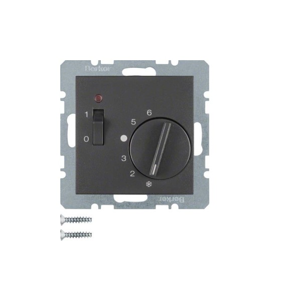 Berker 20301606 Temperaturregler Öffner mit Zentralstück S.1/B.3/B.7 anthrazit matt