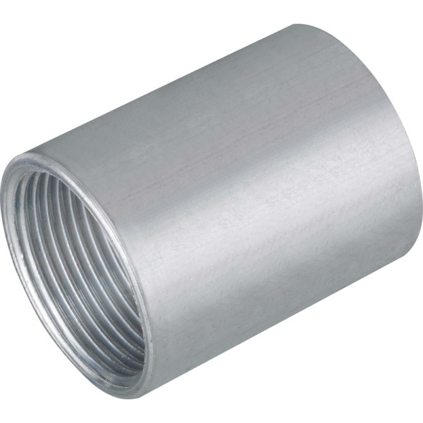 Fränkische Aluminium-Gewindemuffe AMG-E 25 alugrau