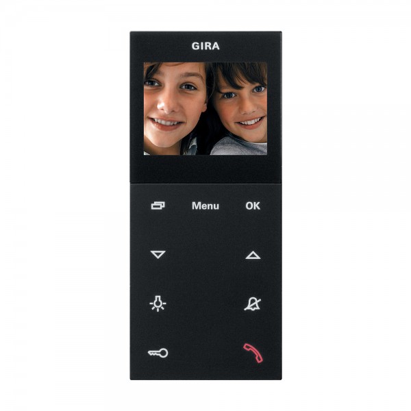 Gira 1239005 Wohnungsstation Video AP Plus System 55 Schwarz matt