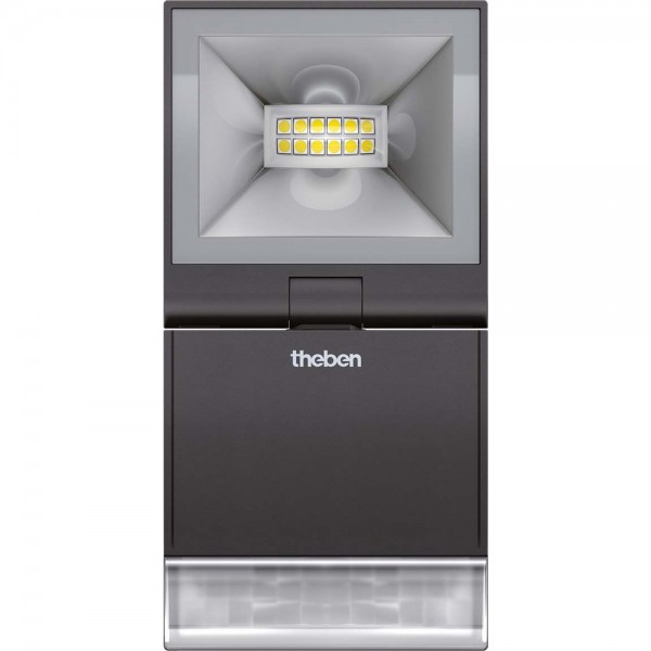 Theben theLeda S10 BK LED-Strahler mit Bewegungsmelder 10W 4000K schwarz