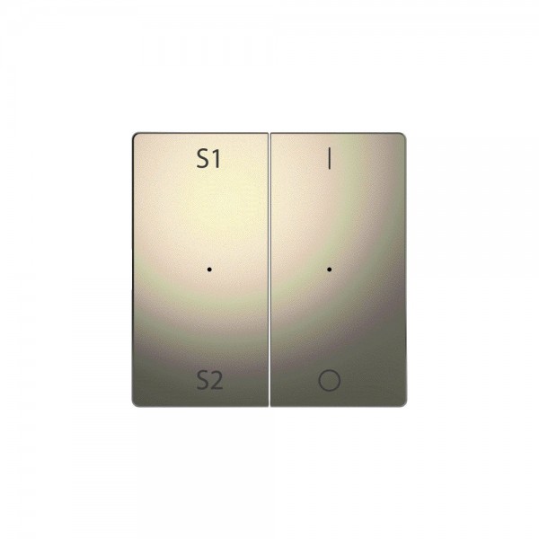 Merten MEG5228-6050 Wippe für Taster-Modul 2-fach (Szene1/2, 1/0) System Design nickelmetallic