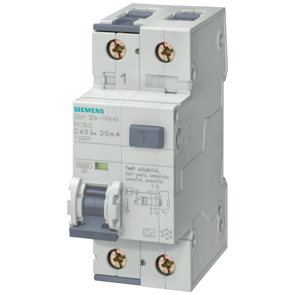 Siemens 5SU1354-7KK10 FI/LS-Schalter 10kA 1P+N Typ A 30mA C-Charakteristik