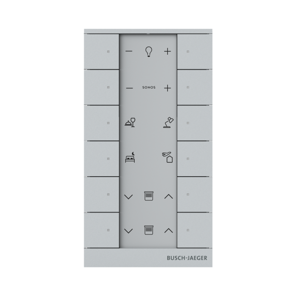 Busch-Jaeger SB-F-12.0.11-83 Bedienelement 12-fach Busch-Tenton® silber