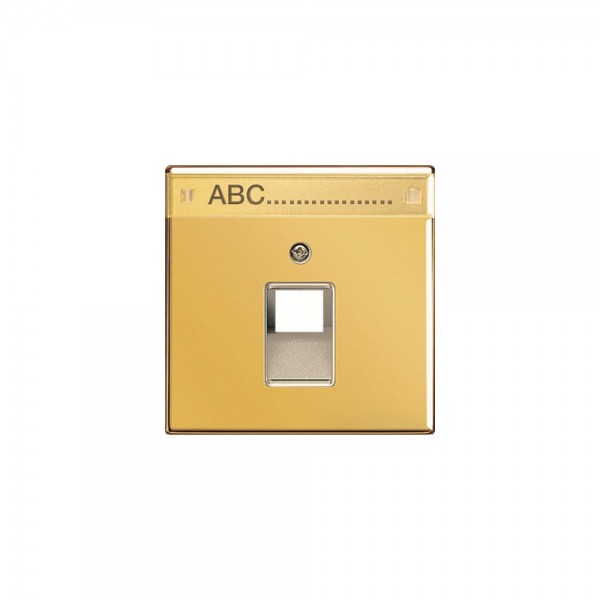 Jung GO29691NAUA ISDN-Abdeckung mit Schriftfeld 1fach LS 990 goldfarben