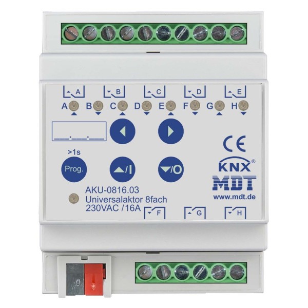 MDT technologies AKU-0816.03 Universalaktor 8-fach 4TE REG 16A 230VAC 100µF