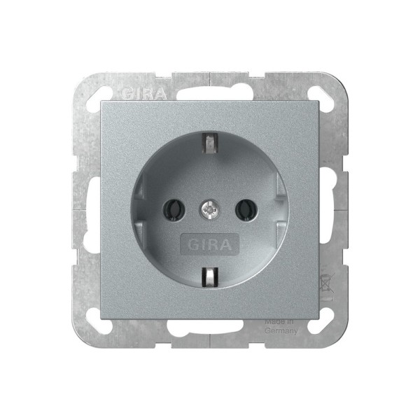 Gira 446626 SCHUKO-Steckdose 16A 250V~ ohne Befestigungskrallen System 55 Alu