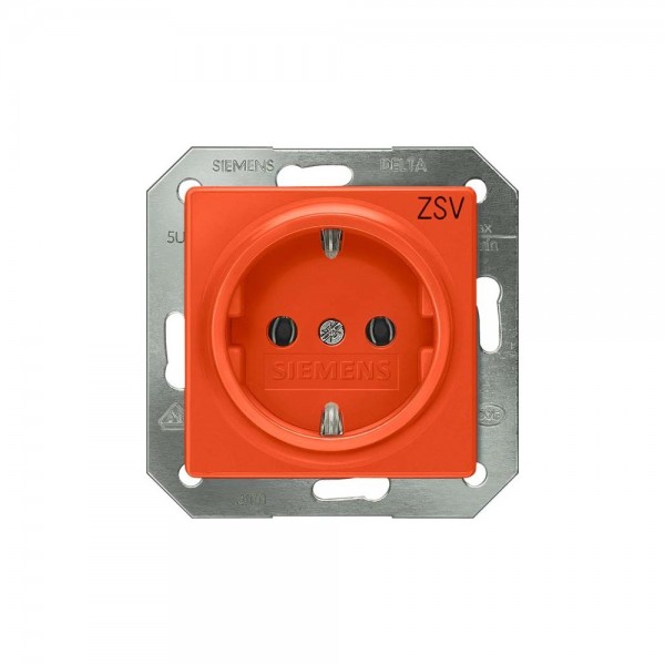 Siemens 5UB1911 Steckdose SCHUKO mit Bedruckung "ZSV" i-system orange