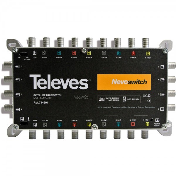 Televes MS98C 9 in 8 Guss-Multischalter NEVO kask. ohne NT