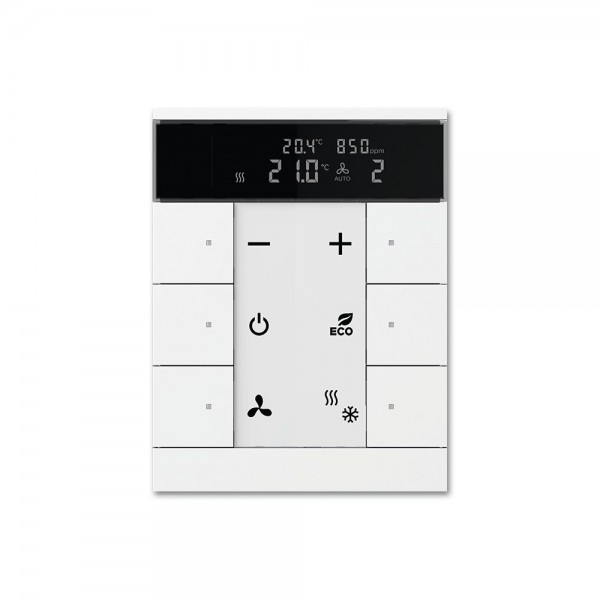 Busch-Jaeger SBC/U6.0.11-84 Raumtemperaturregler mit CO2/Feuchte-Sensor und Bedienfunktion 6-fach