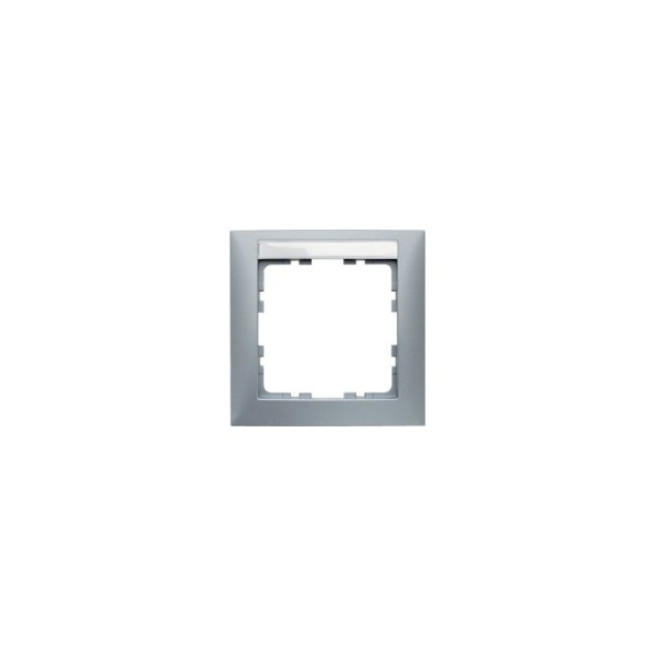 Berker 10119959 Abdeckrahmen 1-fach mit Beschriftungsfeld S.1 aluminium matt