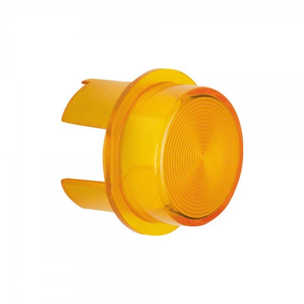 Berker 1282 Haube für Drucktaster/Lichtsignal E10 für Steckbefestigung gelb transparent