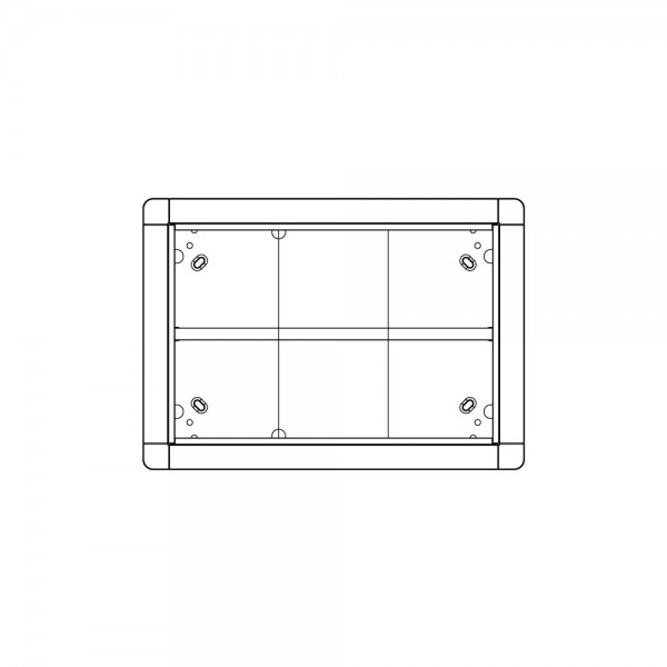 Ritto Portier Unterputz-Rahmen 6-fach weiß 1881670 335x239mm