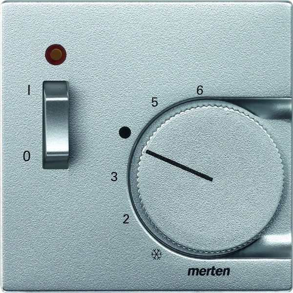 Merten 536160 Zentralplatte Raumtemperaturregler- Einsatz System M aluminium edelmatt