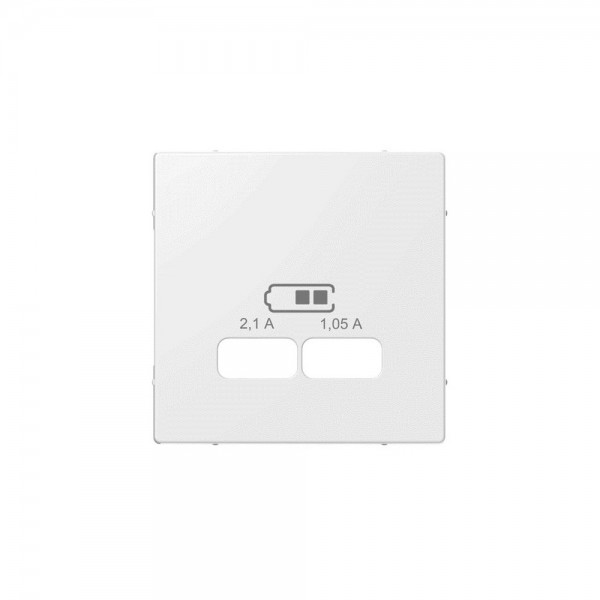 Merten MEG4367-0319 Zentralplatte für USB Ladestation-Einsatz System M polarweiß glänzend