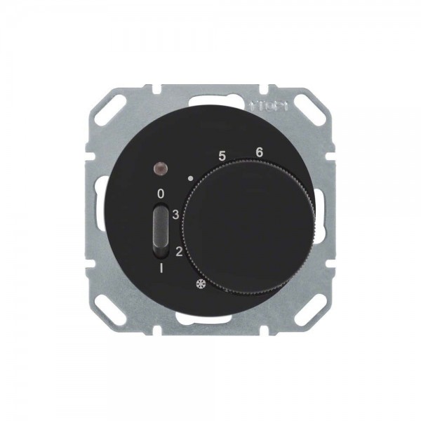 Berker 20302045 Temperaturregler Öffner mit Zentralstück R.1/R.3 schwarz glänzend