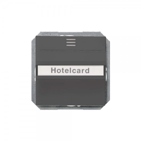 Siemens 5TG4822 Hotelcard-Schalter mit Beleuchtung und Beschriftungsfeld i-system carbonmetallic